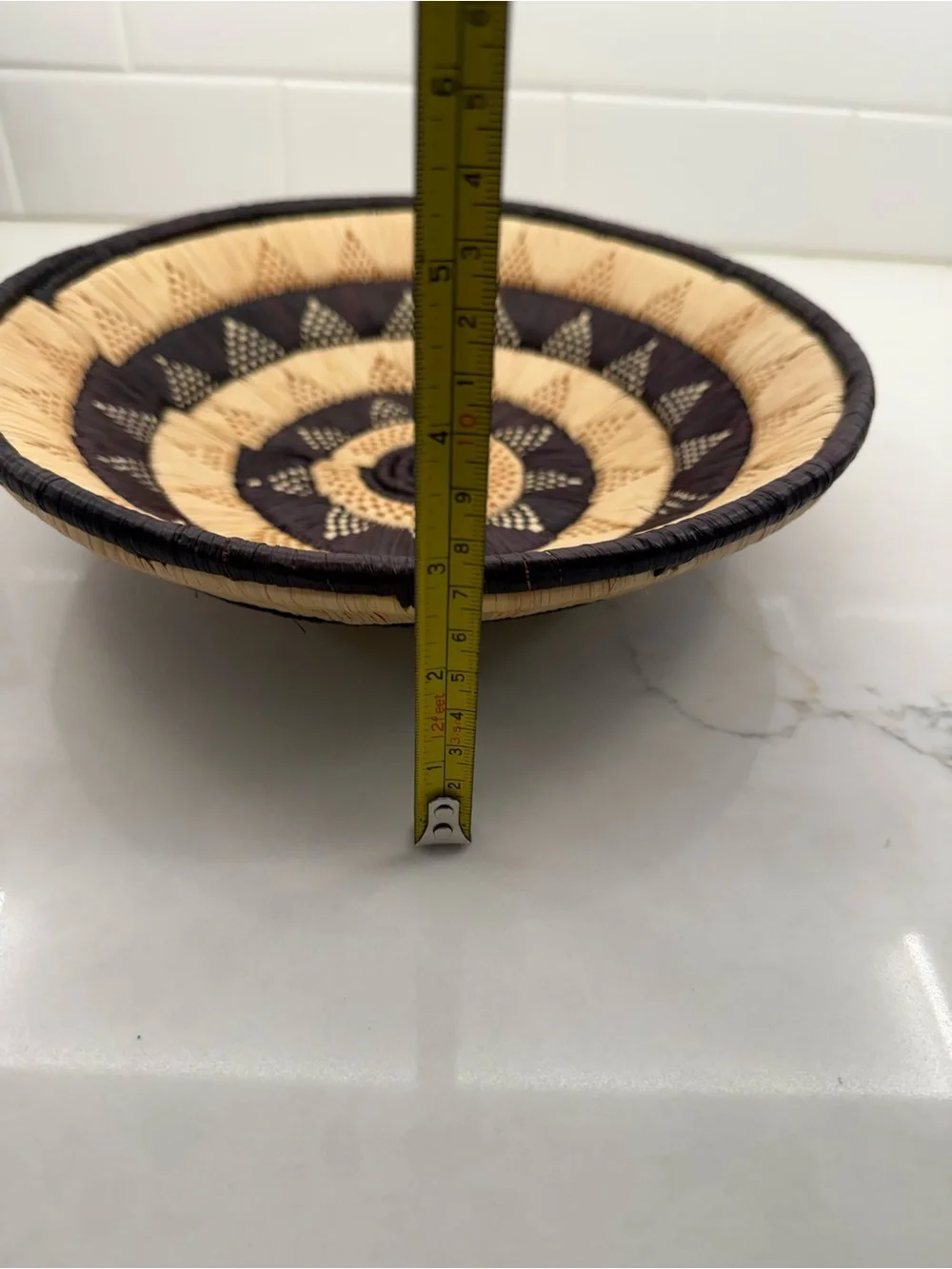 Hand woven wall basket